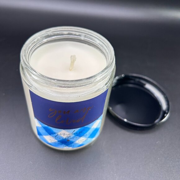 Gingham by Bath And Body Works Scented Mason Candle "You Are Loved" New - Picture 7 of 8
